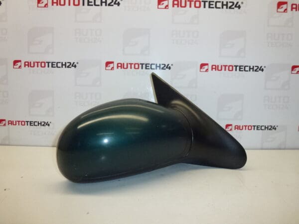 Retrovisor derecho verde metalizado Peugeot 406 8149T1