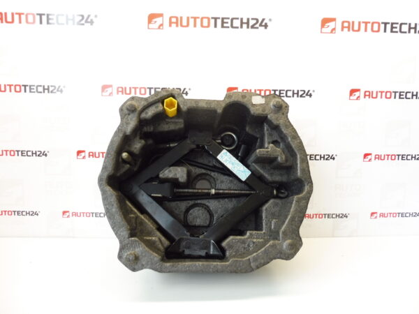 Juego de herramientas de palanca, llave de rueda, argolla de remolque Peugeot 407 672599 6736C1 674414